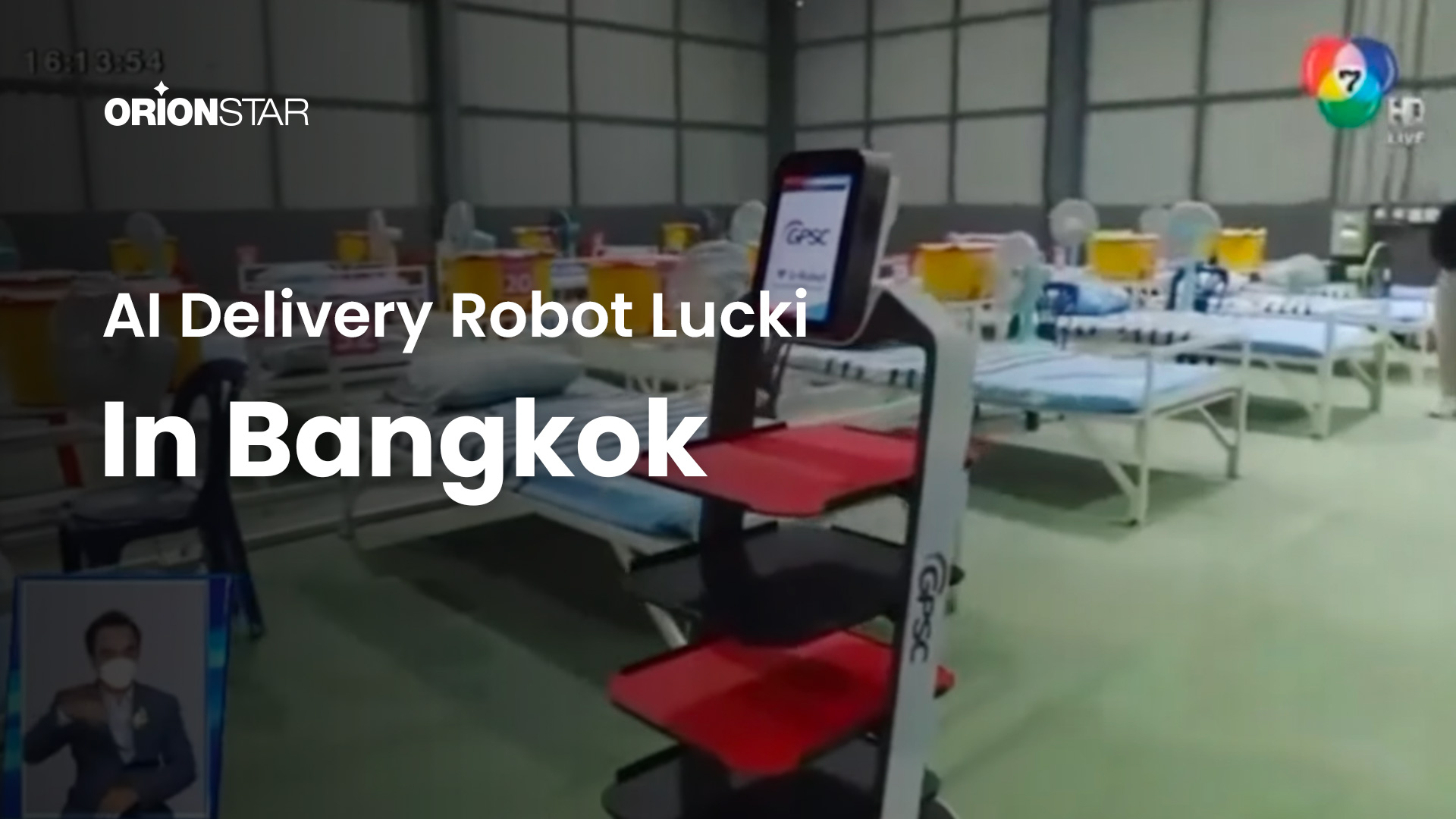 ORION STAR Roboter arbeiten im Feld Hospital Bangkok