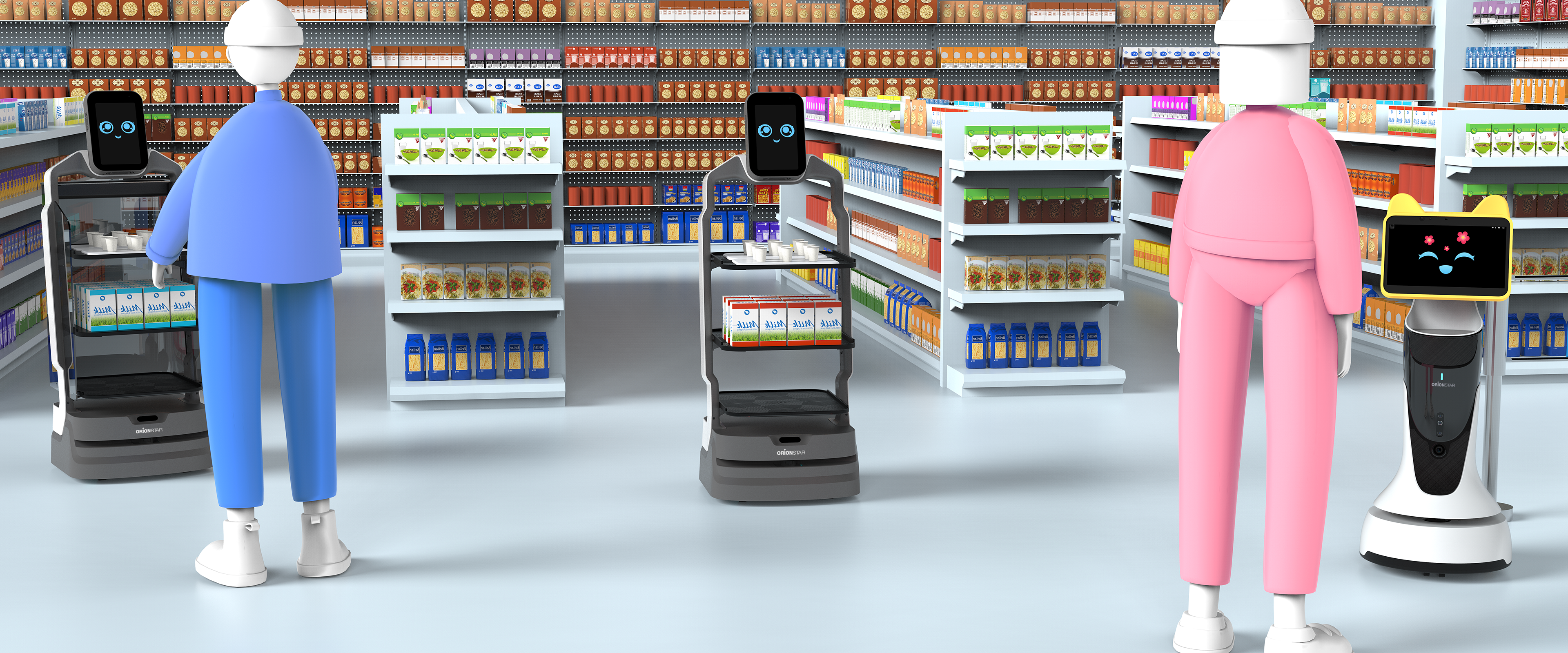 Supermarket service robots