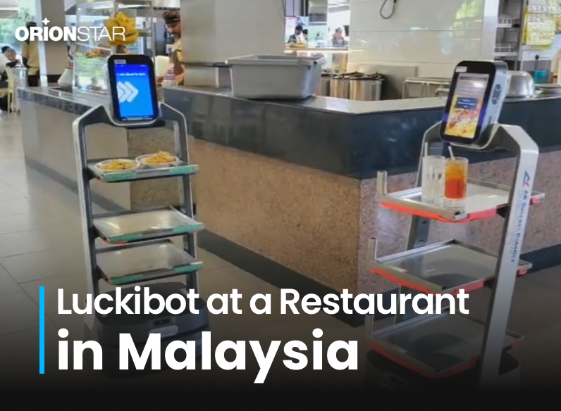 OrionStar's Multiple Delivery Robots Successfully Serve Busy Malaysian Restaurant with Smooth Beverage Delivery