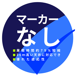 マーカーレスにより、手間のかからないスピード展開