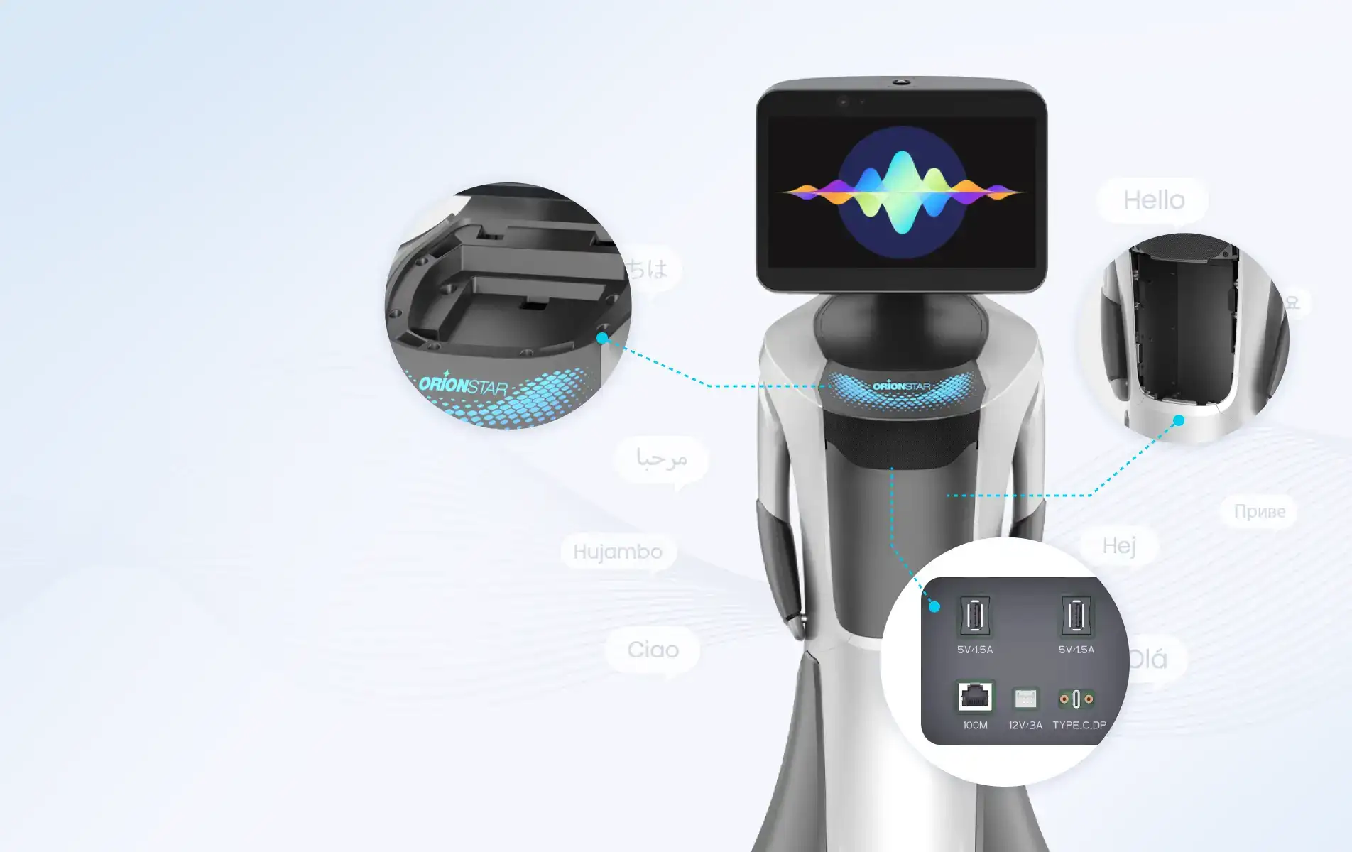 ORIONSTAR 配膳ロボット AIロボット OS-R-DR01デリバリーロボ ORIONSTAR 配膳ロボット AIロボット OS-R-DR01デリバリーロボ