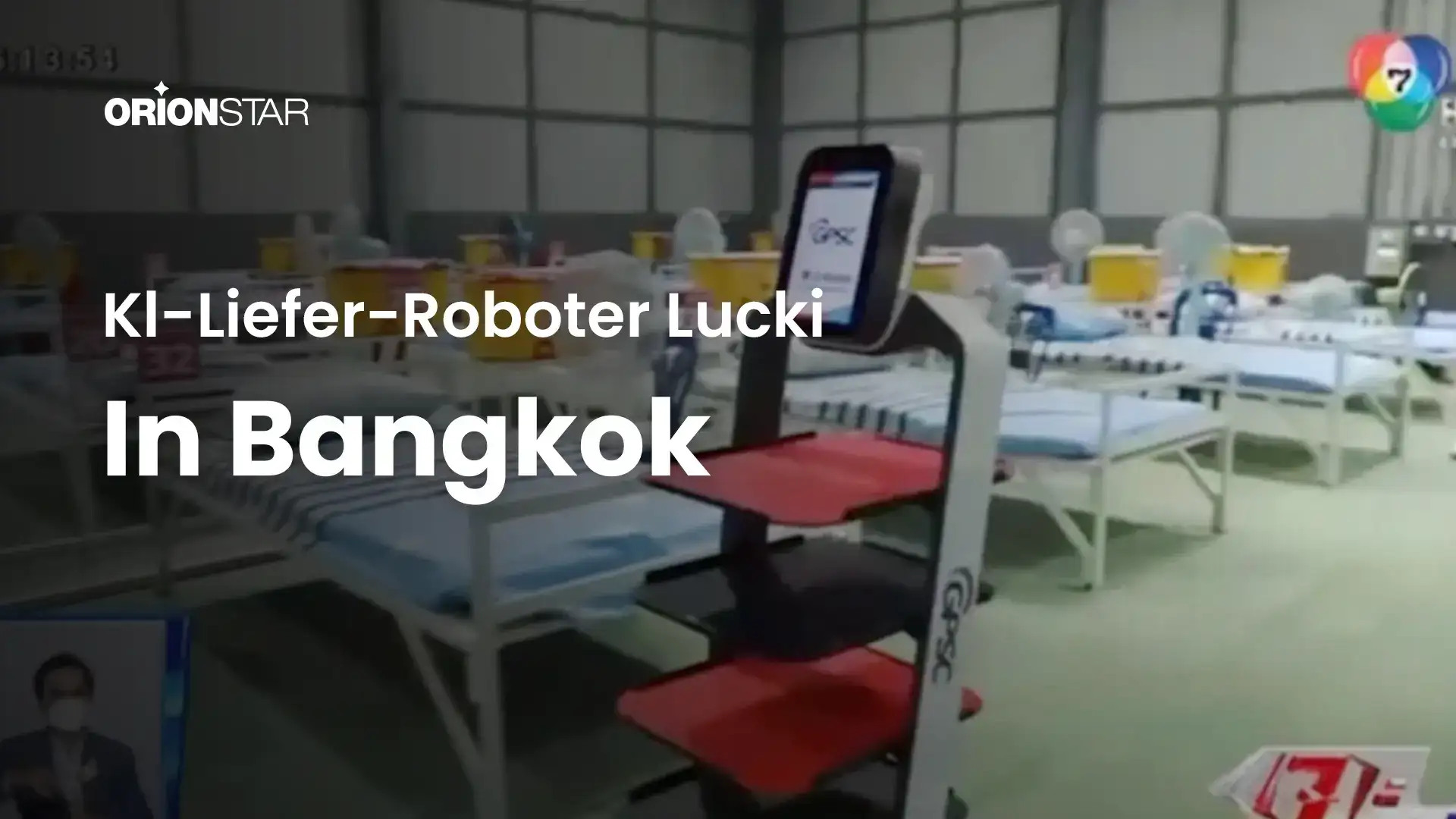 OrionStar-Roboter sind im Feldkrankenhaus in Bangkok im Einsatz.
