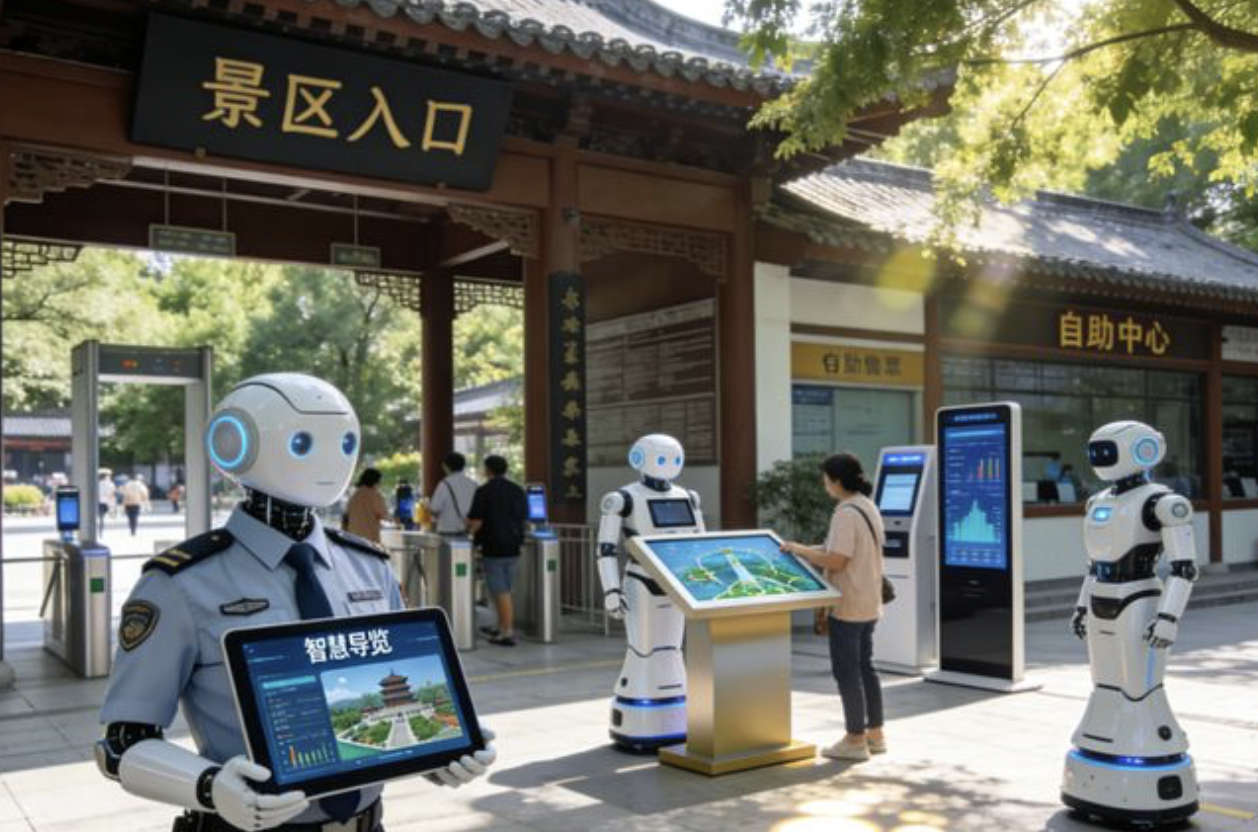 景区园区迎宾接待机器人:应用落地、技术解析与选型指南