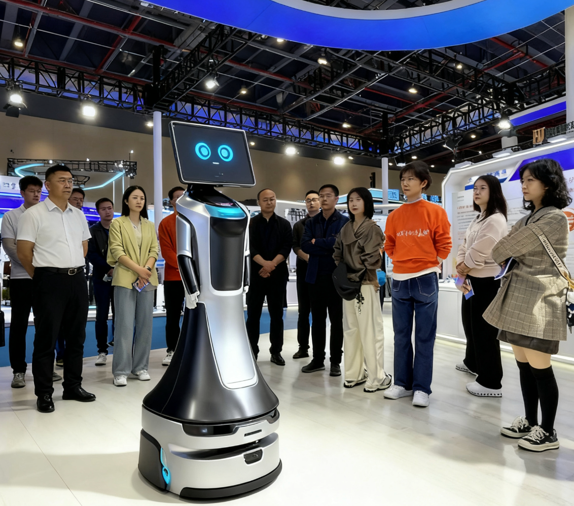 企业展厅迎宾讲解机器人场景