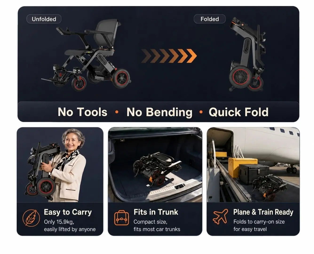 5-Second Quick Fold for Easy Portability