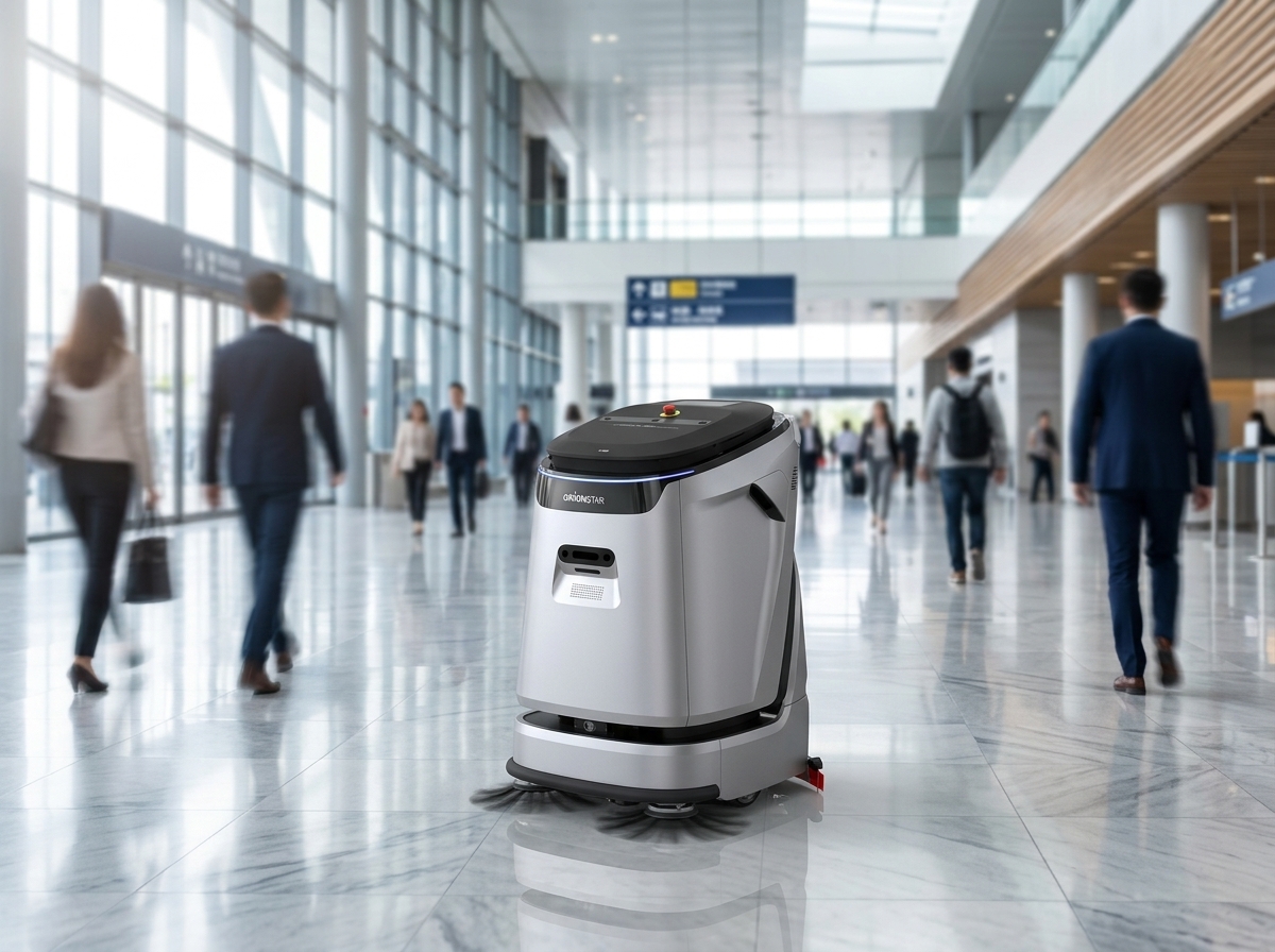 Which commercial cleaning robots work best in high-traffic areas?